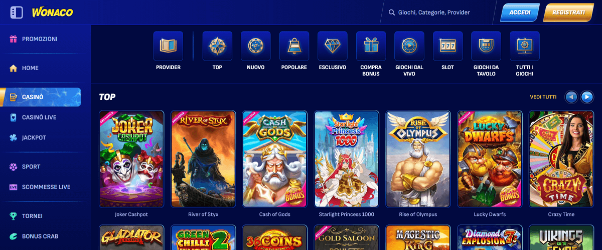 Wonaco casino online