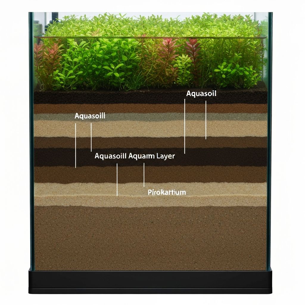 Substrato per acquario naturale - fondo e base dell'acquario